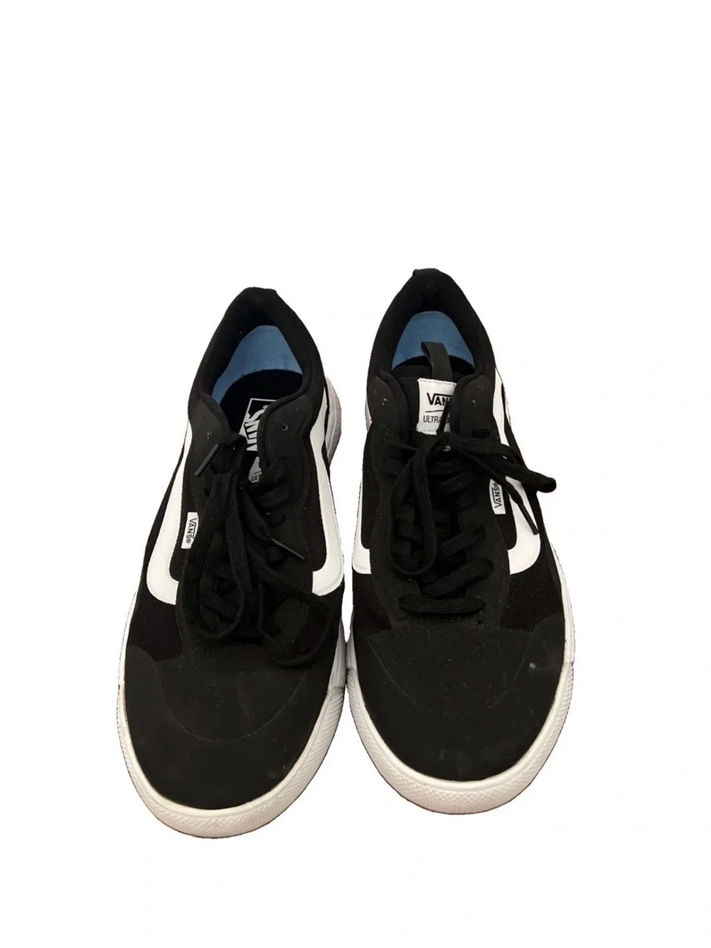 Vans Black and White Low-Top Skate Sneakers